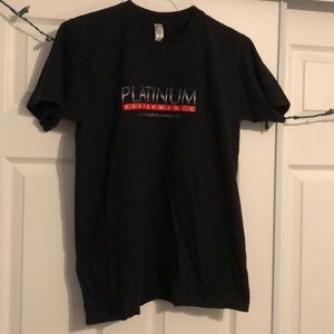 American Apparel Black T-Shirt w/ Platinum Graphic